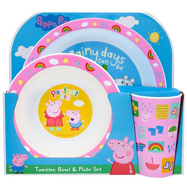 Peppa Pig Perfect Day 3 Piece Tableware Set