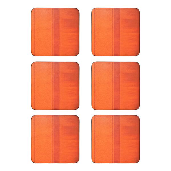 Denby Colours Set Of 6 Orange Coasters