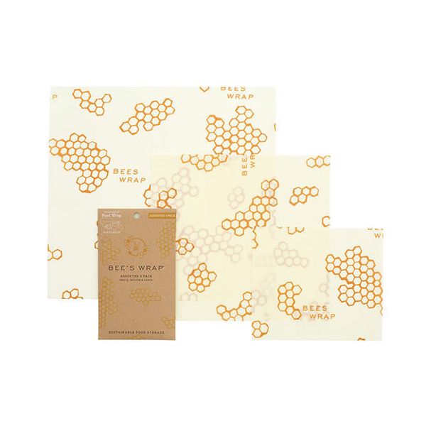 Bee's Wrap Honeycomb Print Set Of 3 Assorted Size Wraps