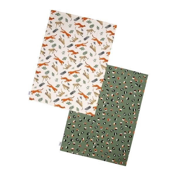 Dexam Leopard Print Set of 2 Tea Towels