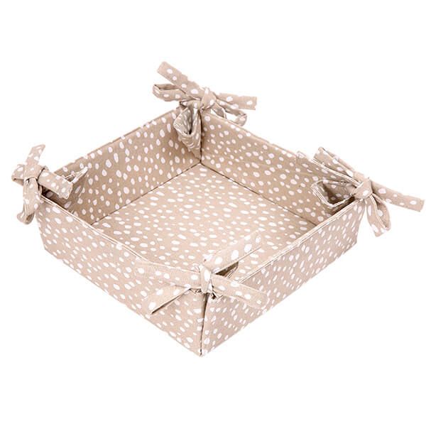 Dexam Sintra Recycled Cotton Spotted Bread Basket Stone