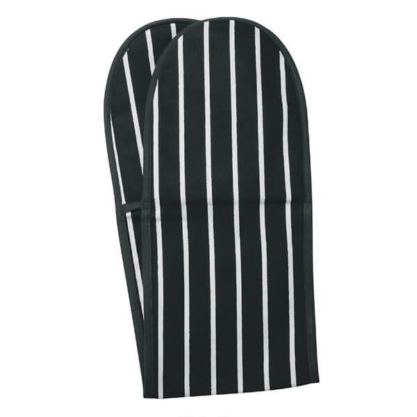 Dexam Rushbrookes Butchers Stripe Double Oven Glove Slate Grey