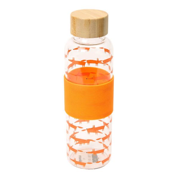 Scion Living Mr Fox Glass Drinks Bottle Orange 500ml