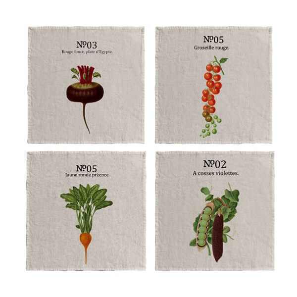 RHS Benary Vegetables Set of 4 Napkins
