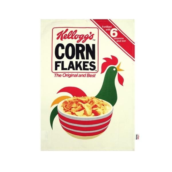 Vintage Kellogg's Cornflakes Cockerel Tea Towel