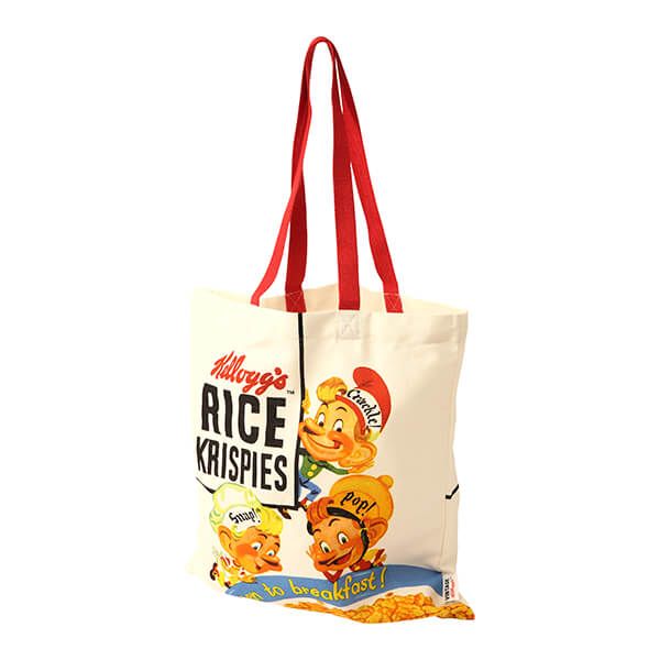 Vintage Kellogg's Rice Krispies Snap Crackle & Pop Tote Bag