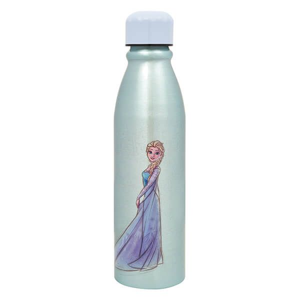 Disney Elsa Sketch 600ml Aluminium Bottle Blue