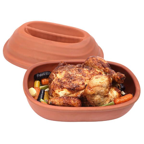 Dexam Terracotta Chicken Roaster with Lid