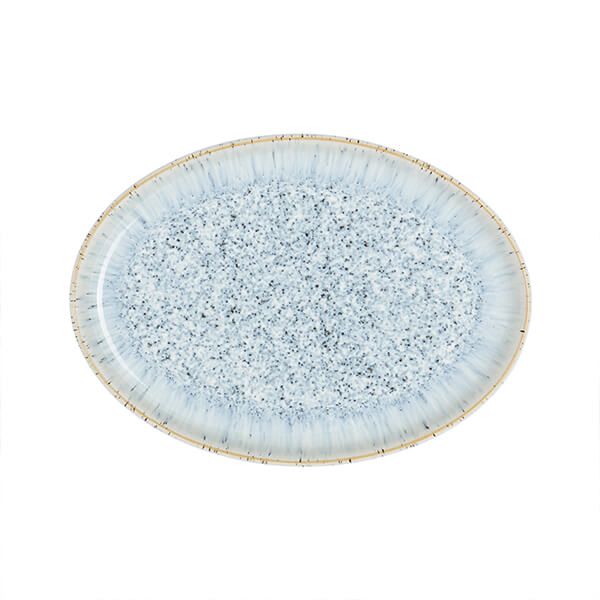 Denby Halo Speckle Small Oval Tray