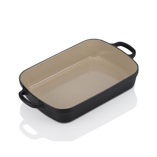 Le Creuset Signature Satin Black Cast Iron 33cm Rectangular Roaster