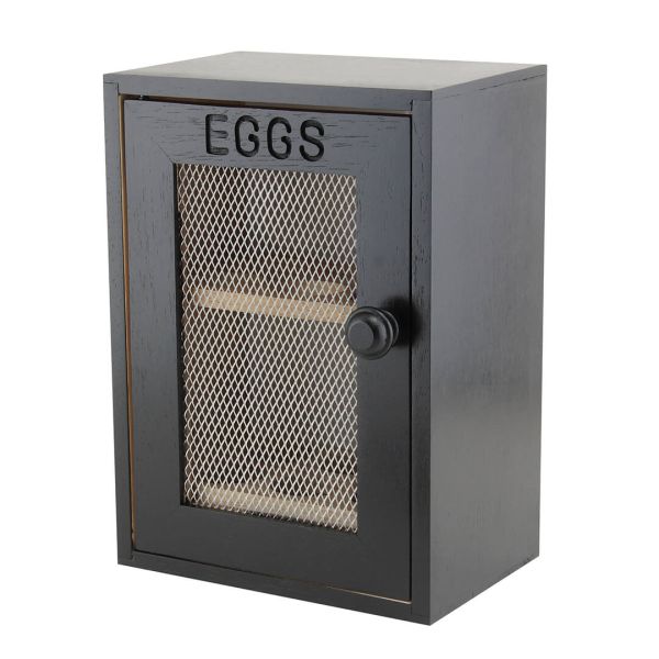 Apollo Rubber Wood Egg Cabinet Black