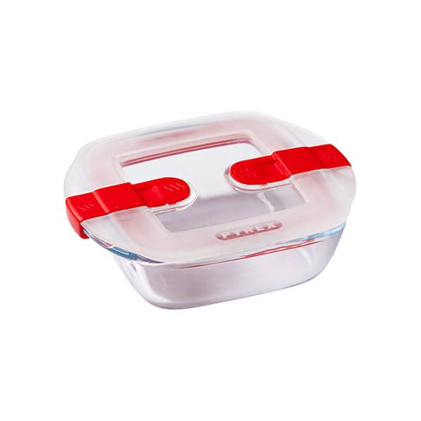 Pyrex Cook & Heat 350ml Square Dish With Lid