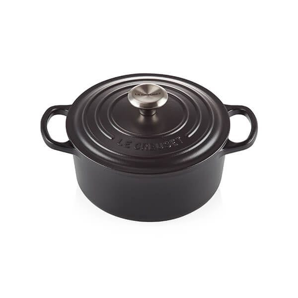 Le Creuset Signature Satin Black Cast Iron 20cm Round Casserole