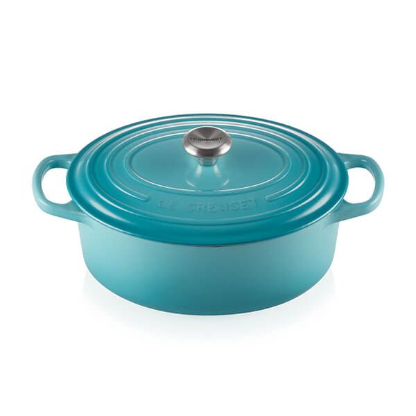 Le Creuset Signature Teal Cast Iron 27cm Oval Casserole