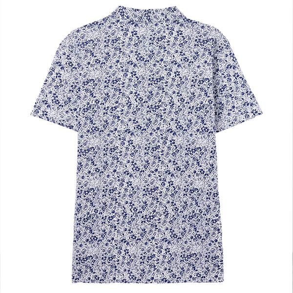 Joules Blue Mini Ditsy Drift Jersey Printed Polo