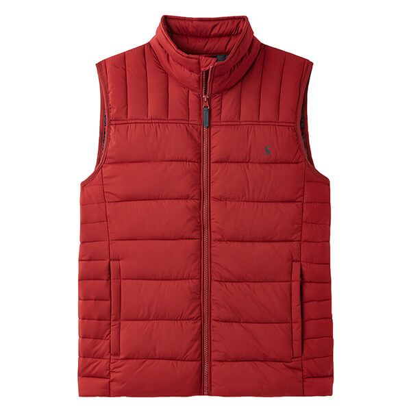Joules Dark Red Go To Padded Gilet