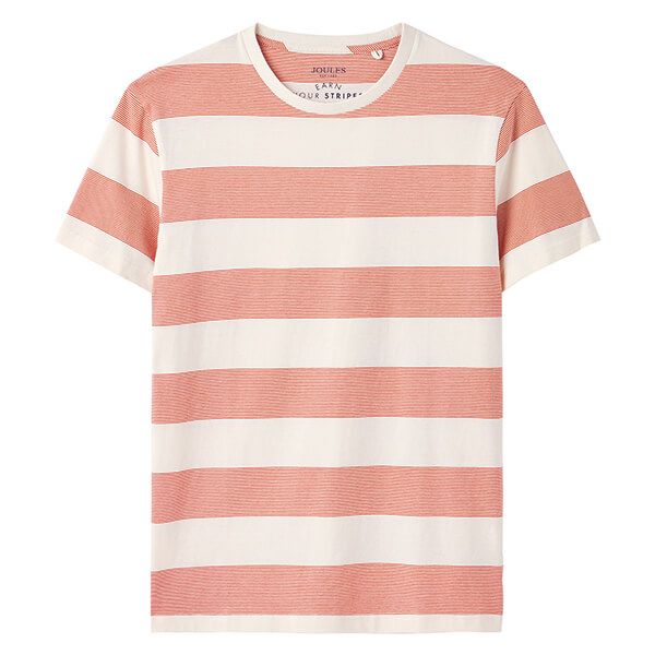 Joules Cream Red Stripe Boathouse Stripe T-shirt