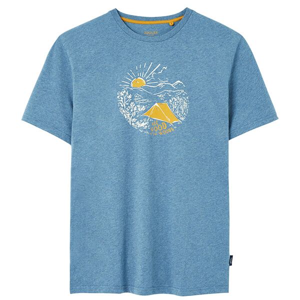 Joules Blue Marl Flynn Graphic Tee