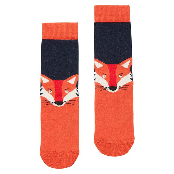 Joules Orange Fox Eat Feet Socks