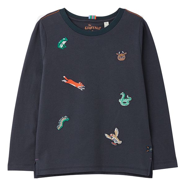 Joules French Navy Gruffalo Lowell Embroidered T‐shirt