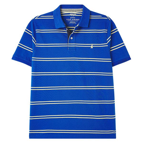 Joules Blue Yellow Stripe Filbert Polo Shirt