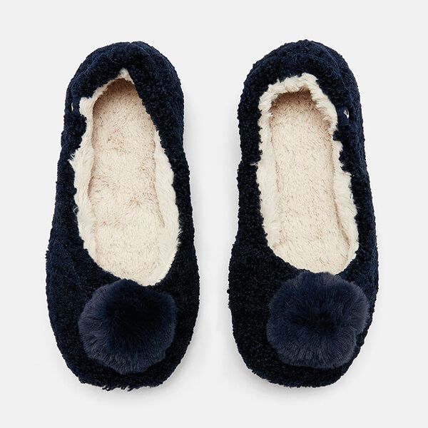 Joules French Navy Pombury Ballet Slippers