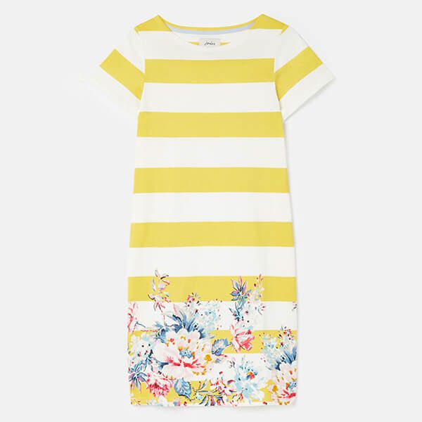 Joules Lemon Border Floral Riviera Print Jersey Dress