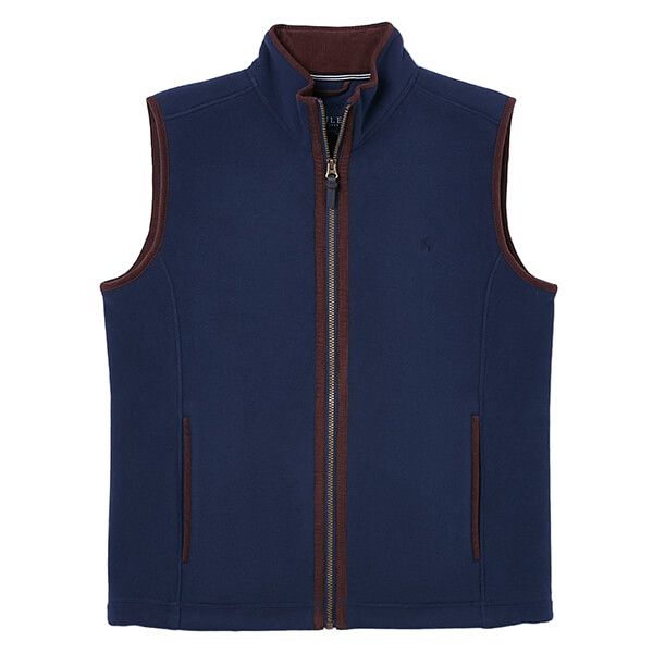 Joules Marine Navy Coxton Fleece Gilet With Patch Pockets