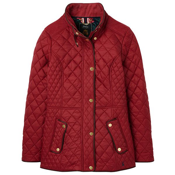 Joules Red Wine Newdale Quilted Jacket