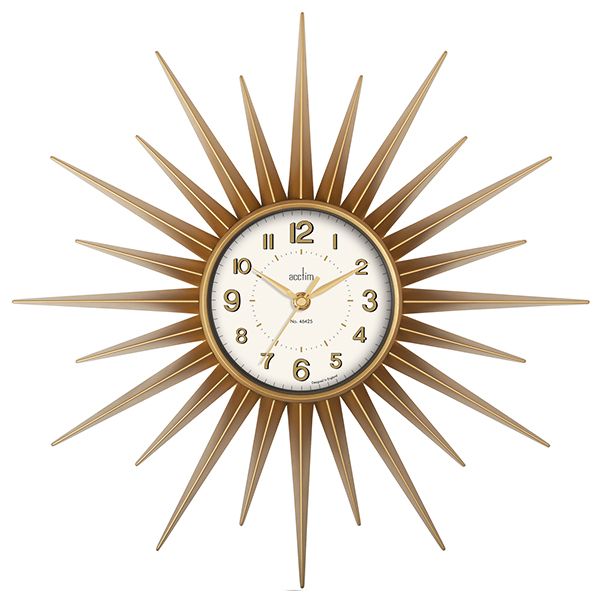 Acctim Stella Wall Clock Sprayed Gold
