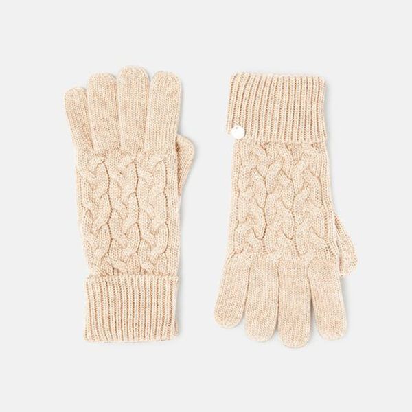 Joules Oat Elena Cable Knit Glove