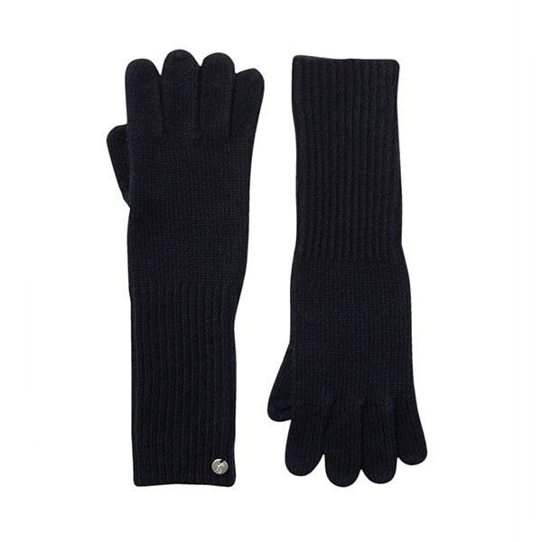 Joules French Navy Shinebright Ribbed Glove