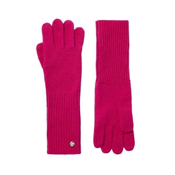 Joules Pink Shinebright Ribbed Glove