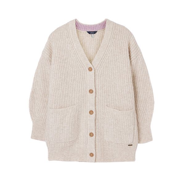 Joules Oat Immy Fluffy Relaxed Cardigan
