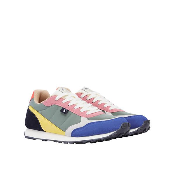 Joules Multi Colour Shoreditch Lace Up Trainer with EVA Sole