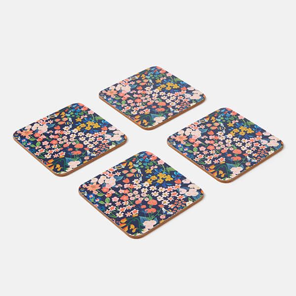 Joules Country Cottage Ditsy Floral Set Of 4 Coasters