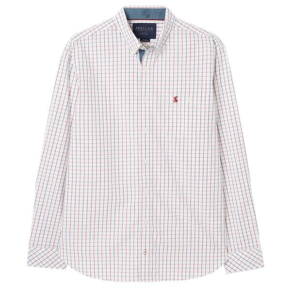 Joules Abbott Classic Red Check Long Sleeve Classic Fit Shirt