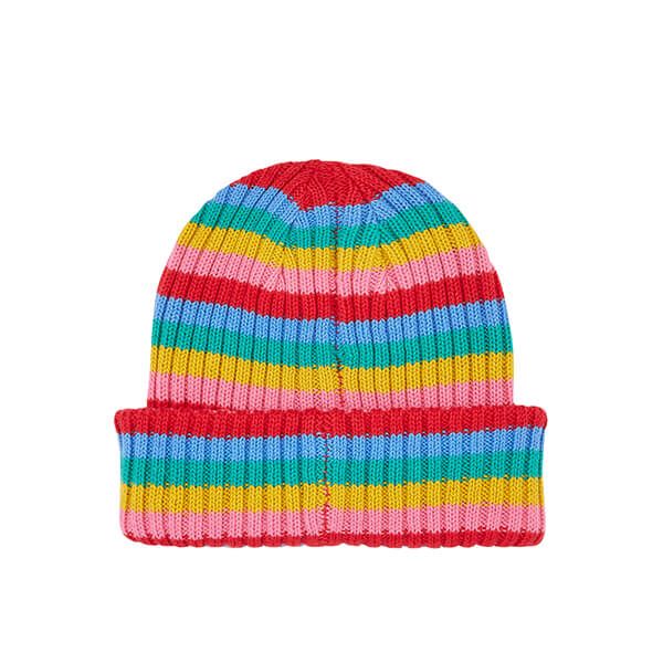 Joules Multi Stripe Hedly Reversible Beanie Hat