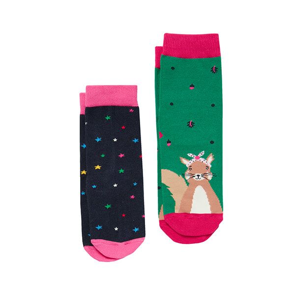 Joules Squirrel Brill Bamboo 2 Pack Socks