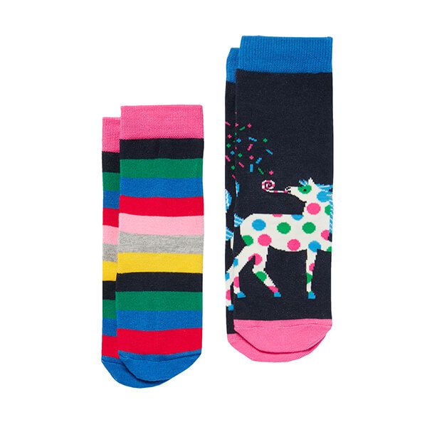 Joules Party Horse Brill Bamboo 2 Pack Socks