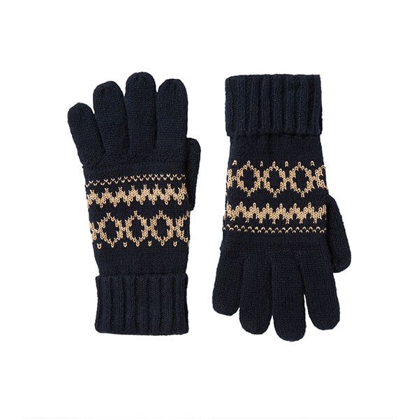 Joules French Navy Shetland Fairisle Glove