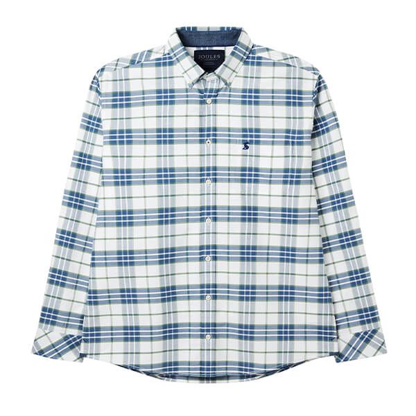 Joules Mens Green Blue Check Welford Classic Long Sleeve Check Shirt