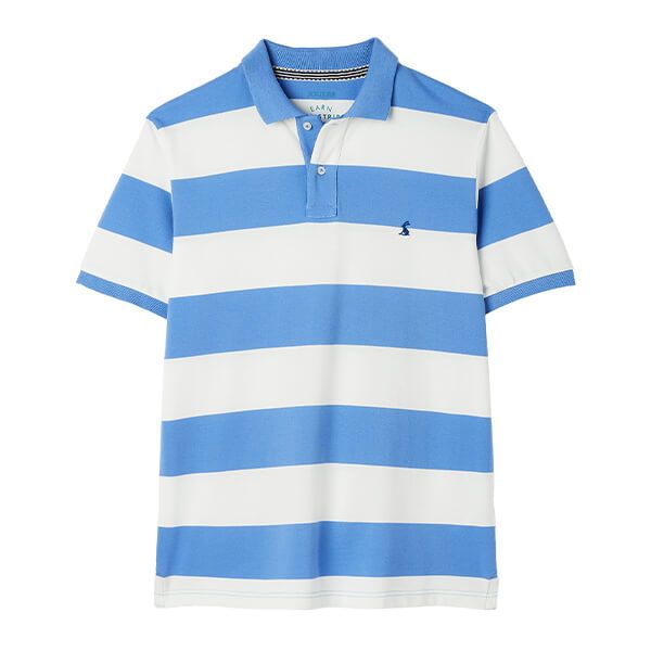 Joules Mid Blue Stripe Filbert Polo Shirt
