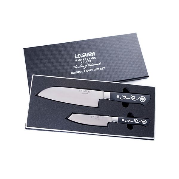 I.O.Shen Mastergrade 2 Piece Orient Knife Gift Set FREE Whetstone Worth £19.96