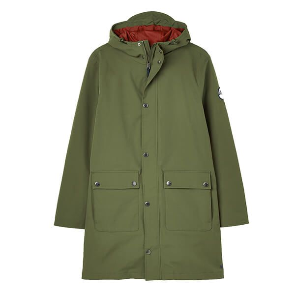 Joules Mens Dark Green Wayland Mid Length Raincoat