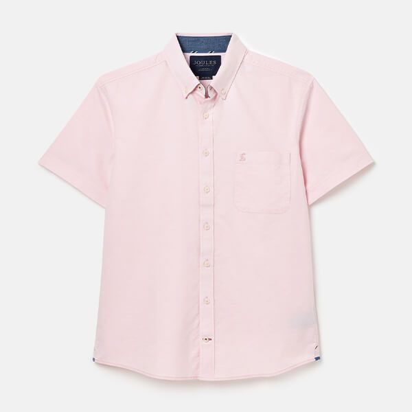 Joules Mens Pink Oxford Short Sleeve Shirt
