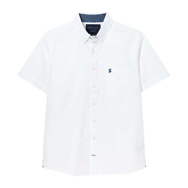 Joules Mens White Oxford Short Sleeve Shirt