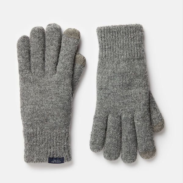 Joules Mens Grey Marl Bamburgh Gloves