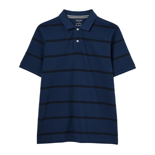 Joules Mens Blue Stripe Filbert Polo Shirt