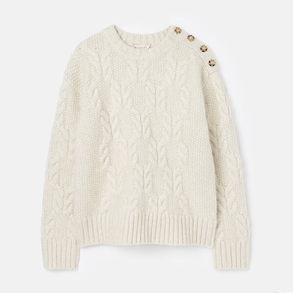 Joules Cream Pippa Cable Knit Jumper